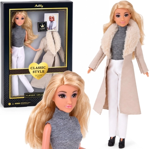 Poupée mannequin classique Anlily avec manteau beige
