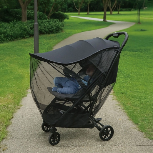 Moustiquaire universelle Chipolino 2-en-1 pour poussette black