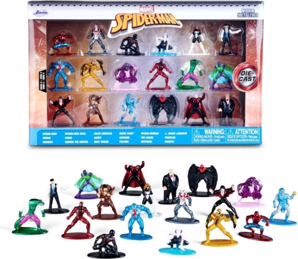 Jada Toys Marvel Spider-Man figurines mini en métal – lot de 18 pcs