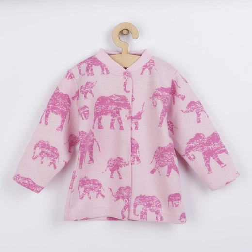 Veste pour bébé BABY SERVICE Éléphants rose