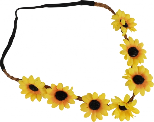 Bandeau avec fleurs de couleur jaune