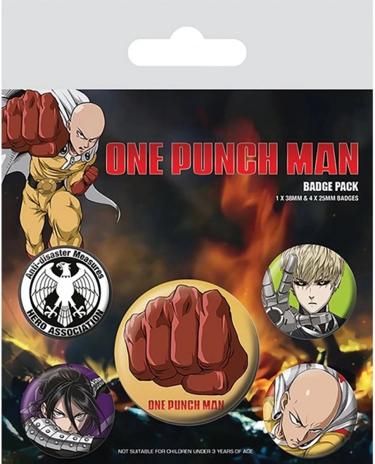 Set de badges One Punch Man