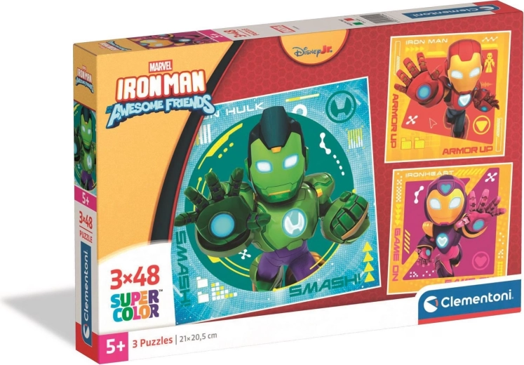 Puzzle CLEMENTONI Iron Man et ses incroyables amis 3×48 pièces