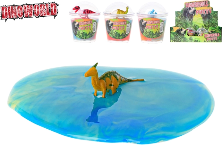 Dinoworld slime avec dinosaure en gobelet