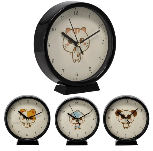 Horloge murale ronde pour enfants 15 cm – assortiment de motifs adorables