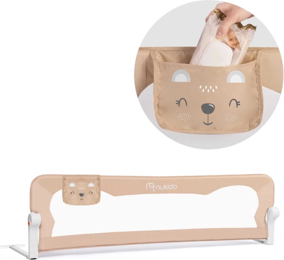 Barrière de lit de sécurité NUKIDO 150 × 42 × 35 cm beige