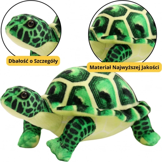 Tortue en peluche verte 25 cm