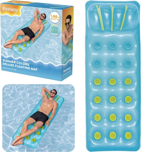 Matelas flottant gonflable Bestway Summer Colors Deluxe bleu