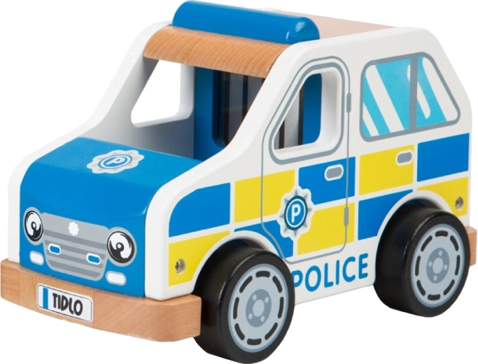 Voiture de police en bois Tidlo