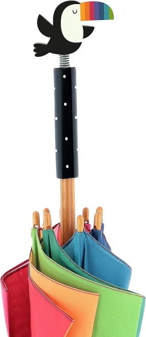 Parapluie enfant avec toucan – design arc-en-ciel Andy Westface