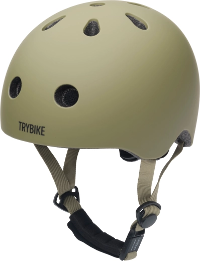 Casque vélo enfant, draisienne/trottinette, rollers et skateboard Trybike vert XS