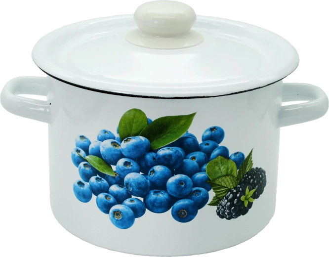 Casserole émaillée avec couvercle 4,5 l Toro – décor fruits