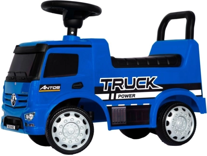Porteur pour enfant Mercedes-Benz Antos style camion avec sons et lumières, bleu