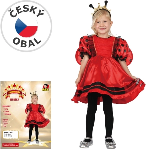 Robe de carnaval coccinelle pour enfants de 92 à 104 cm