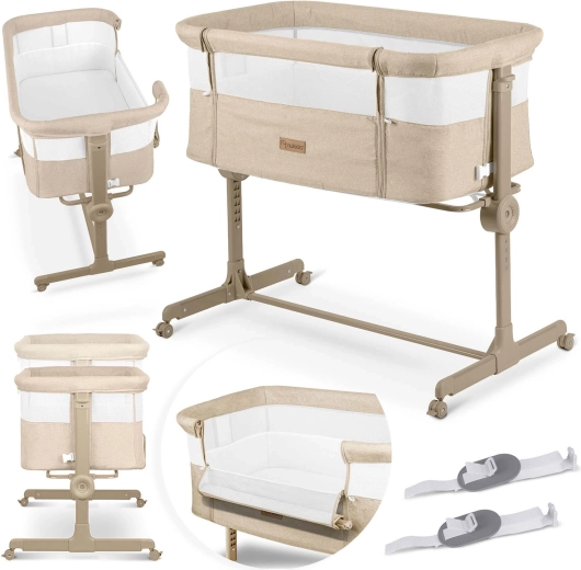 Nukido berceau cododo avec hauteur réglable et matelas