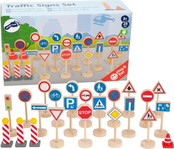 Ensemble en bois de panneaux de signalisation SMALL FOOT