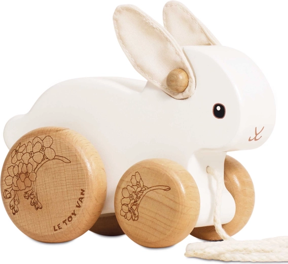 Le Toy Van lapin en bois à tirer sur roulettes