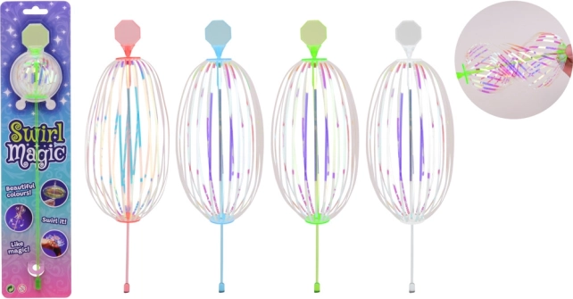 Baguette à paillettes rotative