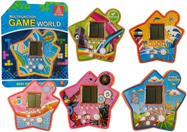 Jeu électronique de poche Tetris en forme d’étoile – orange