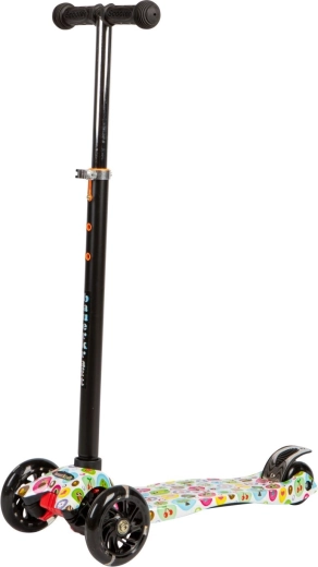 Trottinette enfant tricycle d’équilibre pliable et colorée avec roues LED lumineuses