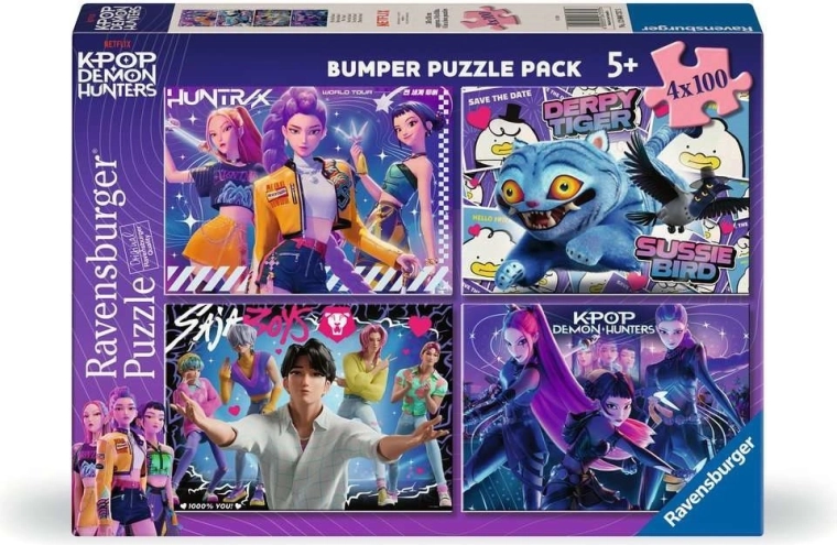 Puzzle Ravensburger K-pop : Chasseuses de démons 4×100 pièces