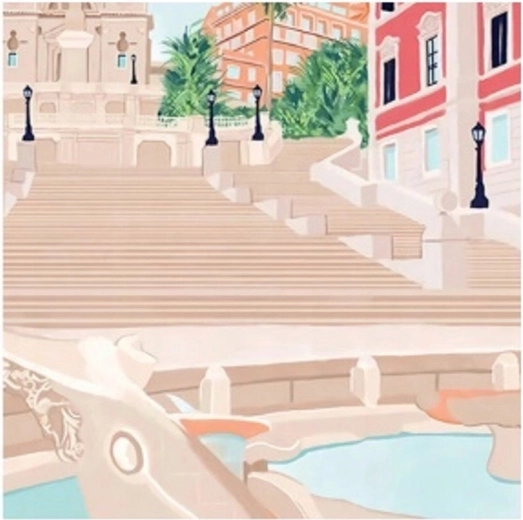 Peinture diamant Escalier d’Espagne 30 × 40 cm NORIMPEX