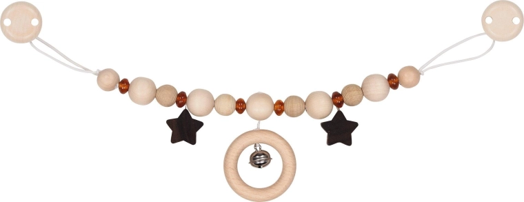 Chaînette pour tétine avec ambre et clips Goki - 1 pièce