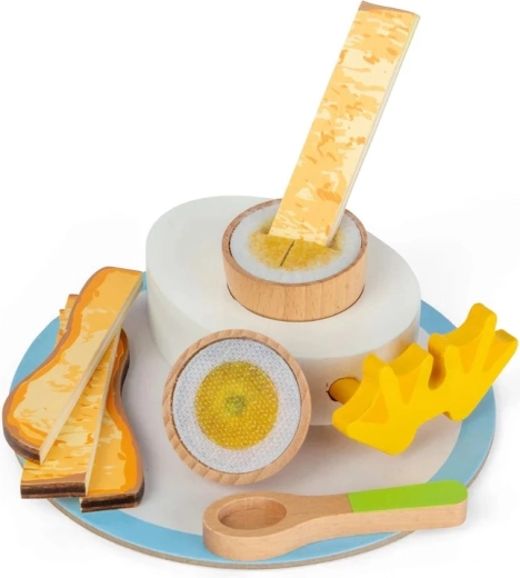 Bigjigs Toys set petit-déjeuner en bois avec œuf à la coque