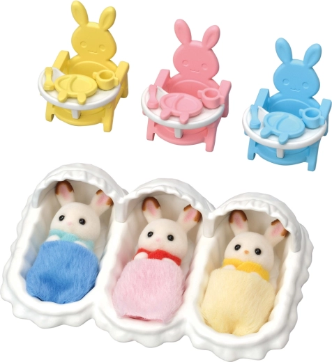 Set de soins pour triplés Lapin Chocolat Sylvanian Families