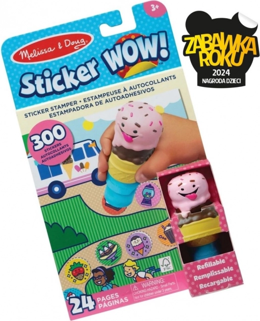 Sticker Wow – livret et tampon autocollants – glace