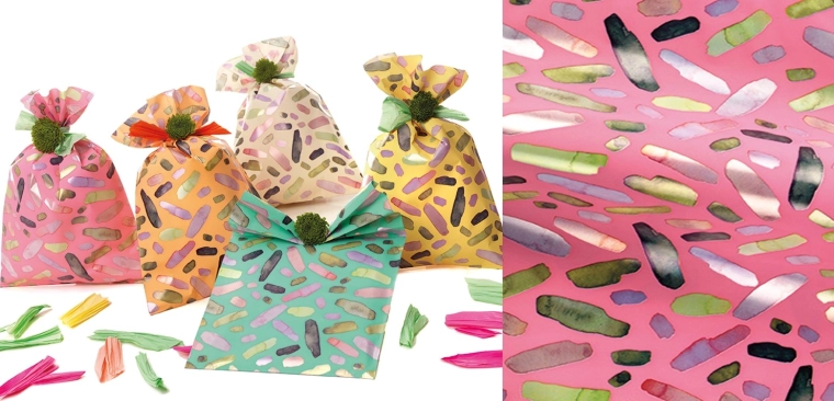 Sachet en cellophane 16 × 25 cm Brush rose