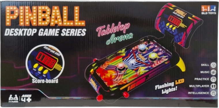 Jeu d’arcade pinball avec effets LED - 1 pièce