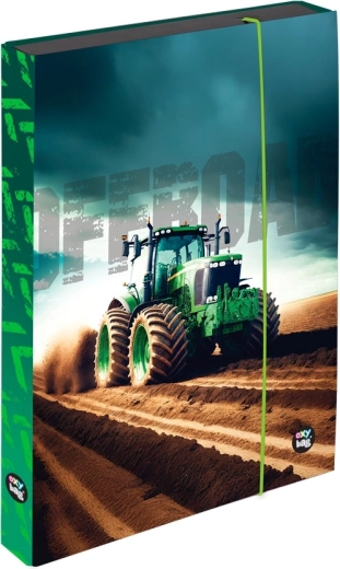 Boîte pour cahiers A4 Jumbo avec motif tracteur Oxybag