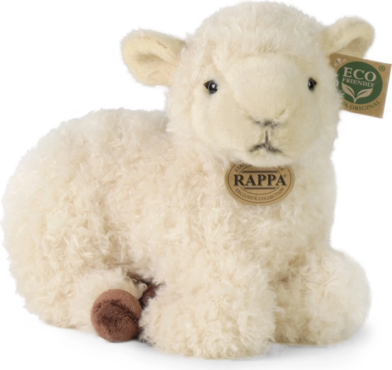 Mouton en peluche allongé 25 cm écologique