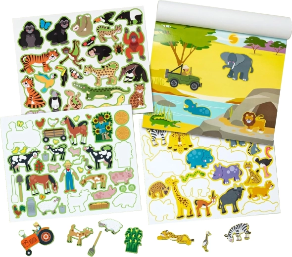 Autocollants réutilisables Animaux et environnements Melissa & Doug