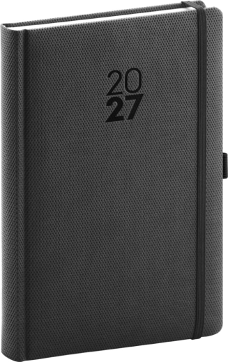 Agenda journalier Notique Diamante 2027 noir 15 × 21 cm