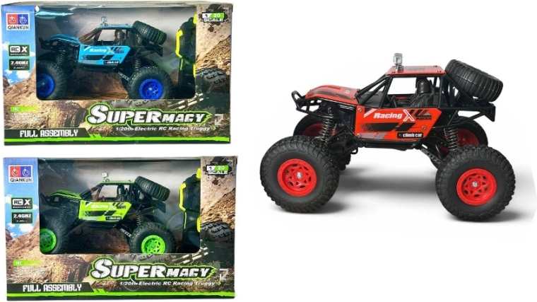 Voiture tout-terrain radiocommandée type truggy 1:20 avec chargeur