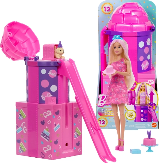 Barbie surprise d’anniversaire avec toboggan – coffret Party Unboxed