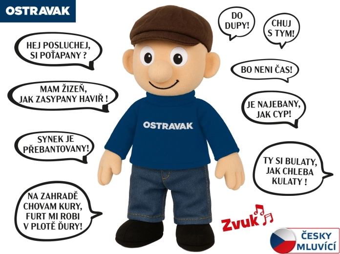 Peluche parlante « Ostravak » 32 cm