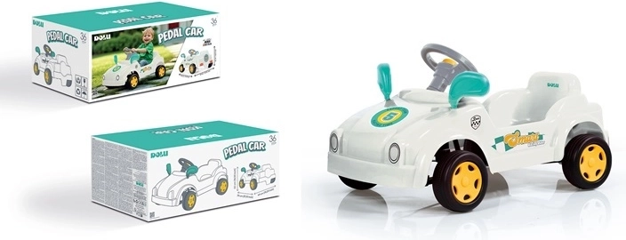 Voiture à pédales pour enfants Dolu blanche