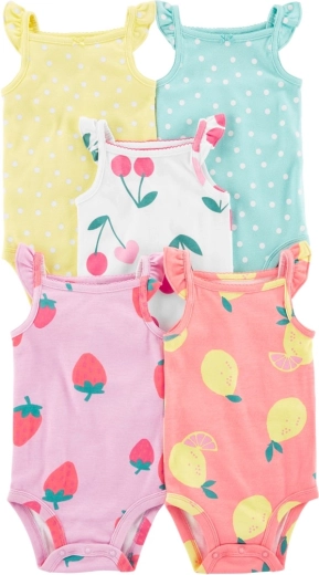 Lot de bodies à bretelles Carter’s Dots Fruit pour filles 5 pcs (3 m)