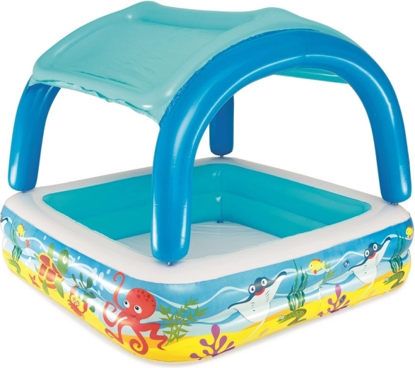 Piscine gonflable pour enfants avec auvent amovible 140 × 140 × 114 cm BESTWAY