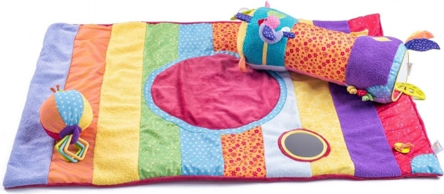 Tapis d’éveil éducatif avec balle et rouleau de jeu