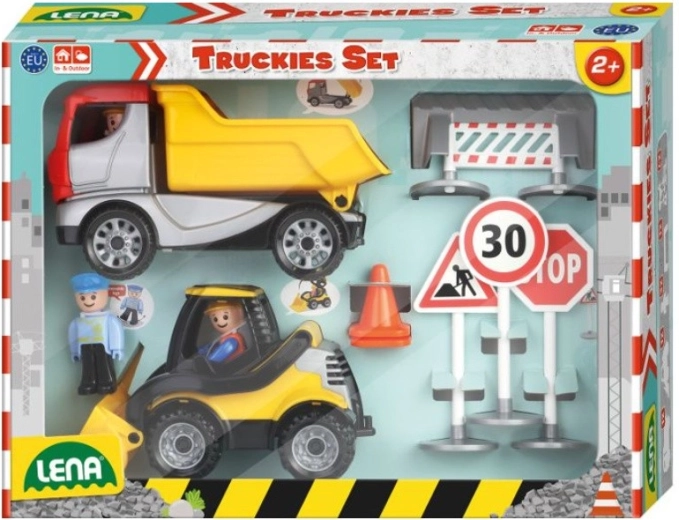 Kit de construction LENA Truckies en boîte
