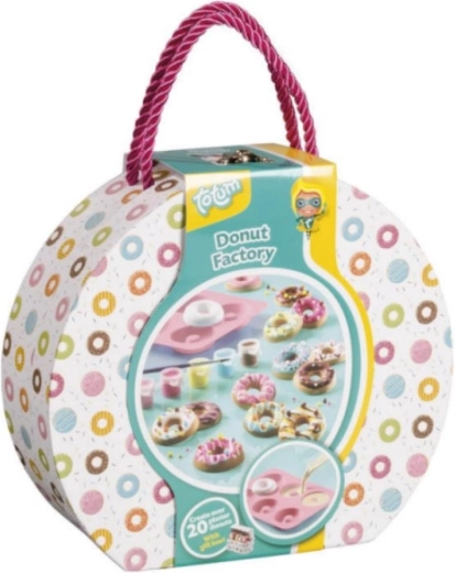 Kit créatif usine à donuts dans une mallette en carton