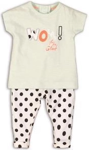 Ensemble enfant Dirkje deux pièces joyful wow blanc-menthe