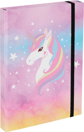 Chemises pour cahiers scolaires A4 Rainbow Unicorn