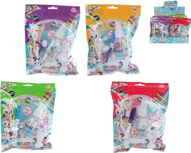 Kit de coloriage d’animaux avec feutres lavables (6 pcs)