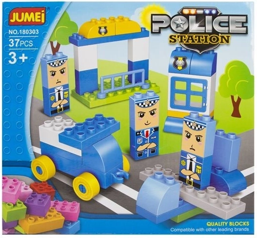 Jeu de construction Jumei commissariat de police 37 pièces 28 × 26 cm - 1 pièce