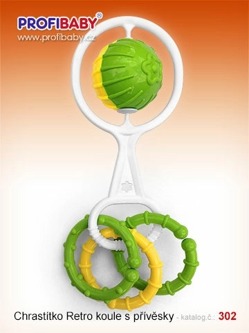 Hochet rétro avec pendentifs